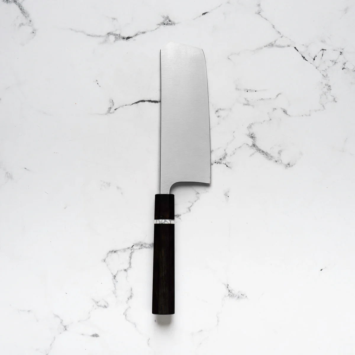Shibata Koutetsu Chromax Boss Nakiri 175mm - Ebony & White - Image 3