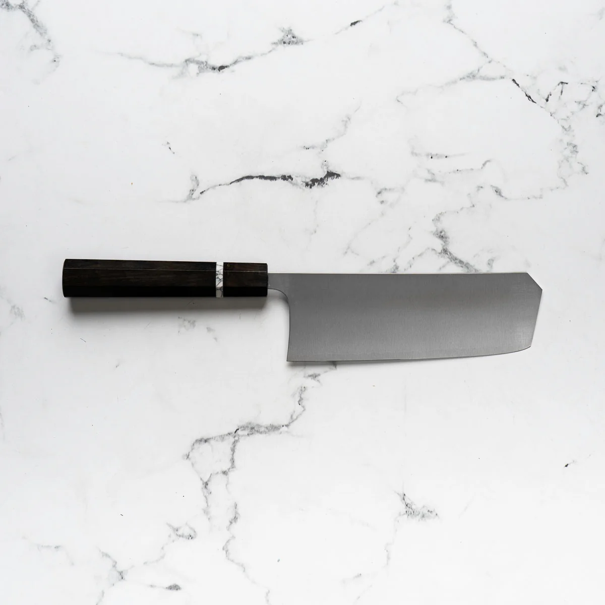 Shibata Koutetsu Chromax Boss Nakiri 175mm - Ebony & White - Image 4