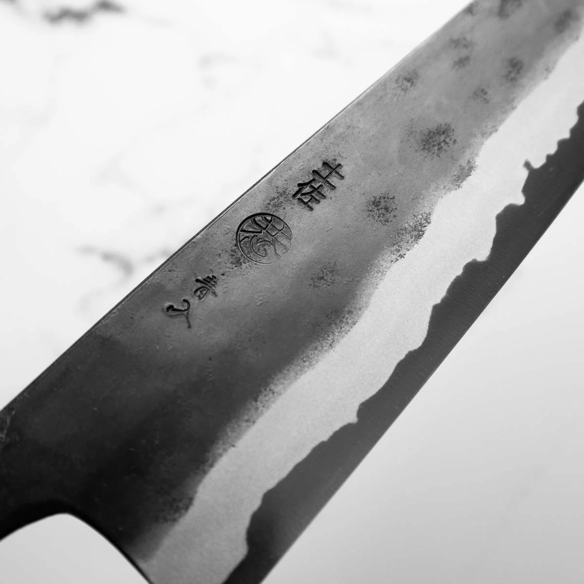 Kyohei Shindo Blue 2 Gyuto 210mm - Ebony & Blonde - Image 4