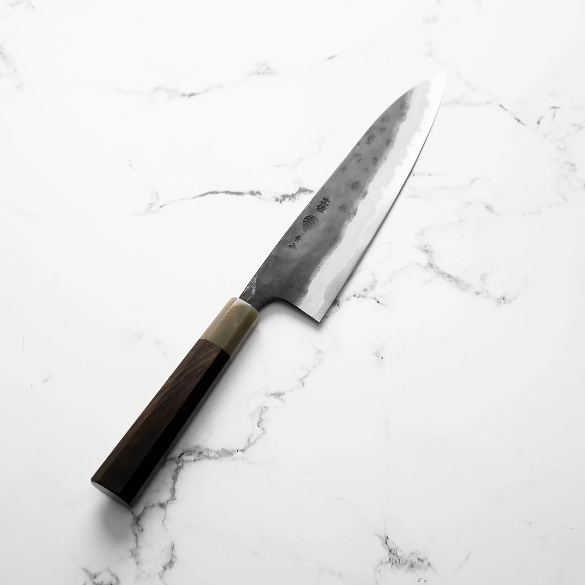 Kyohei Shindo Blue 2 Gyuto 210mm - Ebony & Blonde - Image 5