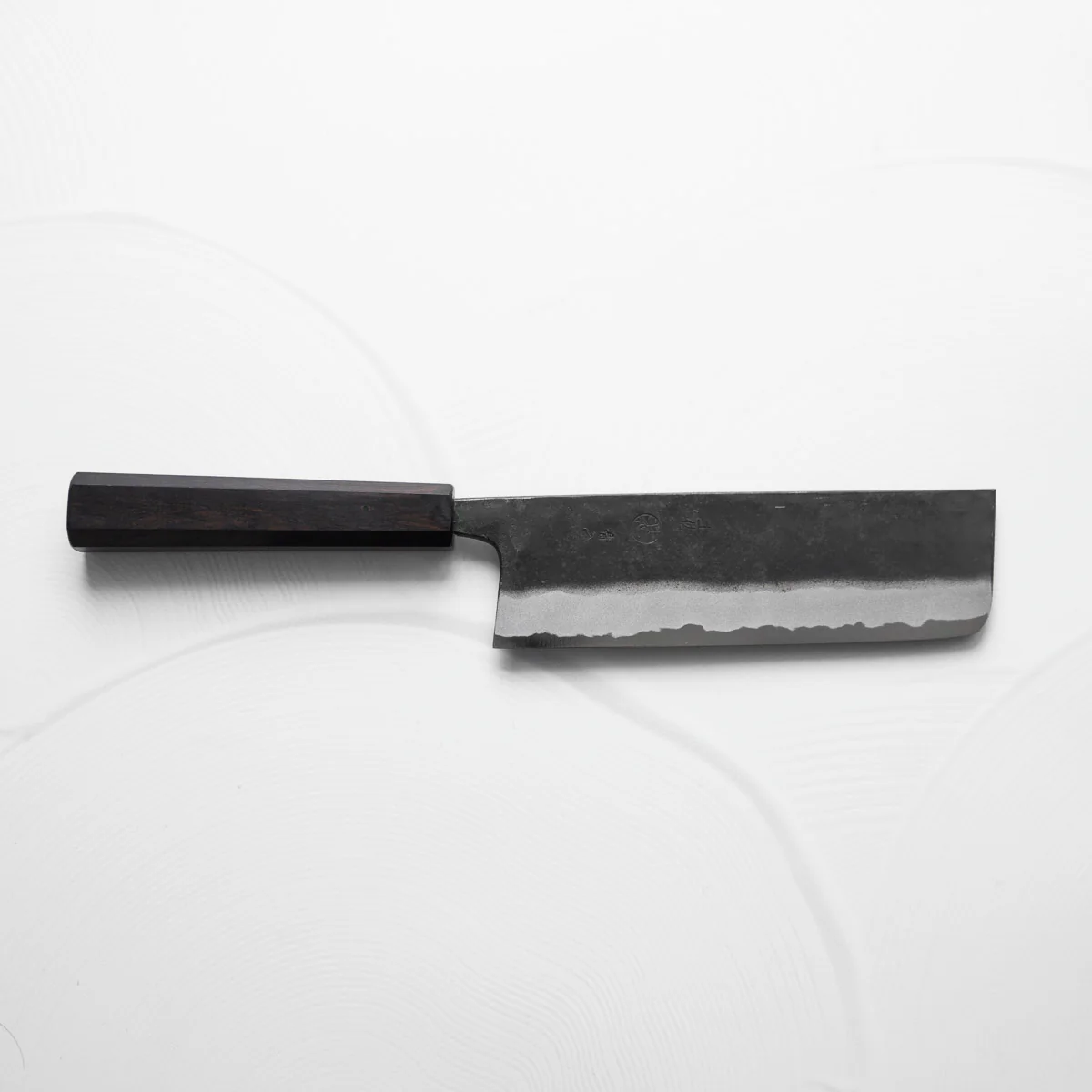 Kyohei Shindo Blue 2 Nakiri 165mm - Ebony - Image 6