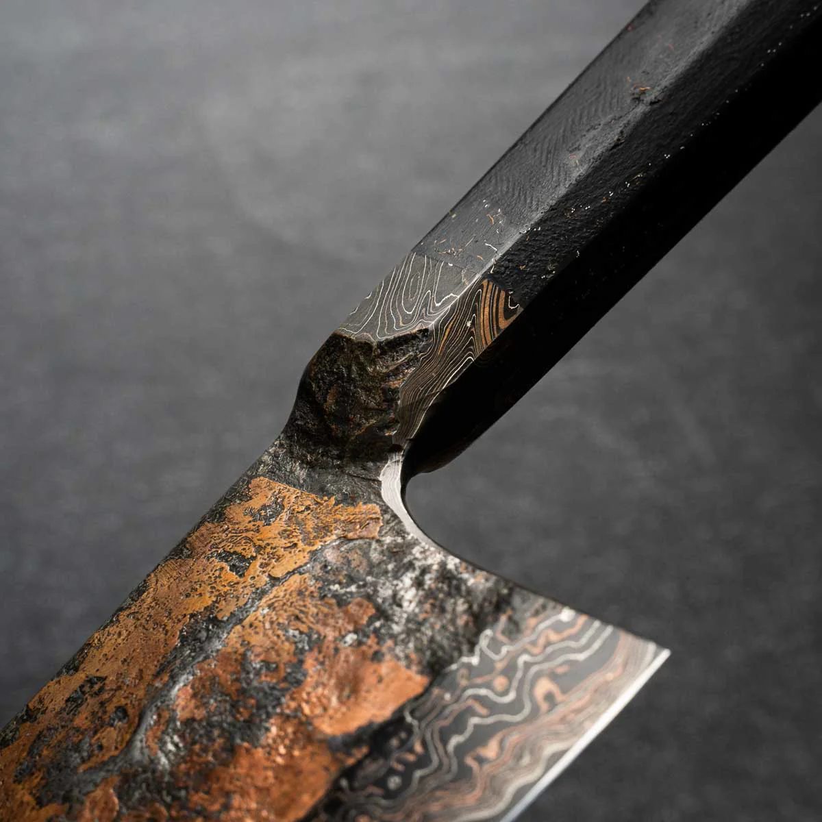 Leszek Sikon 100 Layer Copper Damascus Gyuto 240mm - Image 10