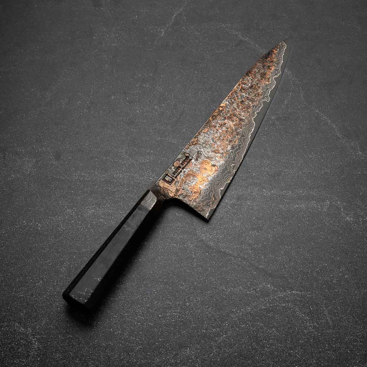 Leszek Sikon 100 Layer Copper Damascus Gyuto 240mm - Image 2