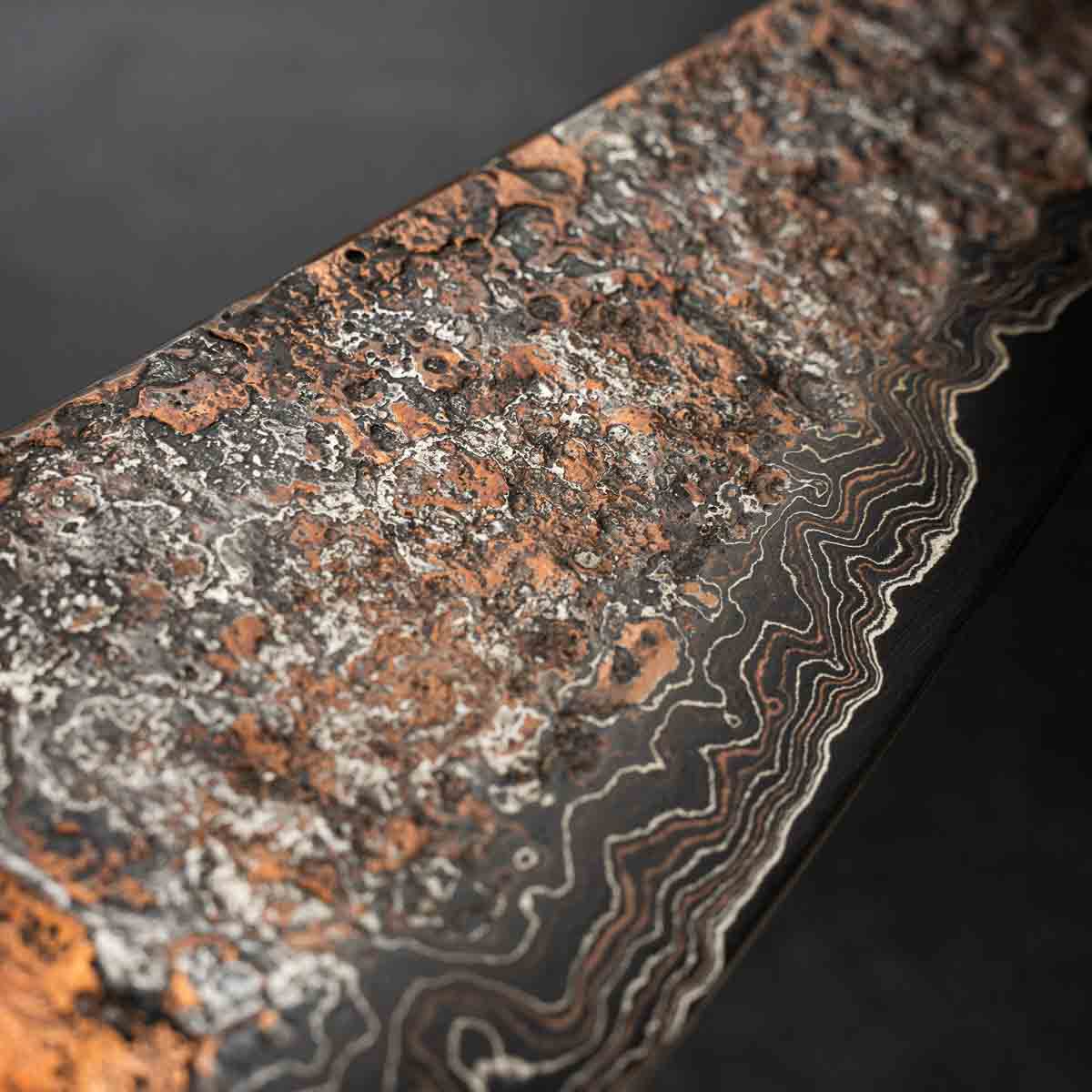 Leszek Sikon 100 Layer Copper Damascus Gyuto 240mm - Image 6
