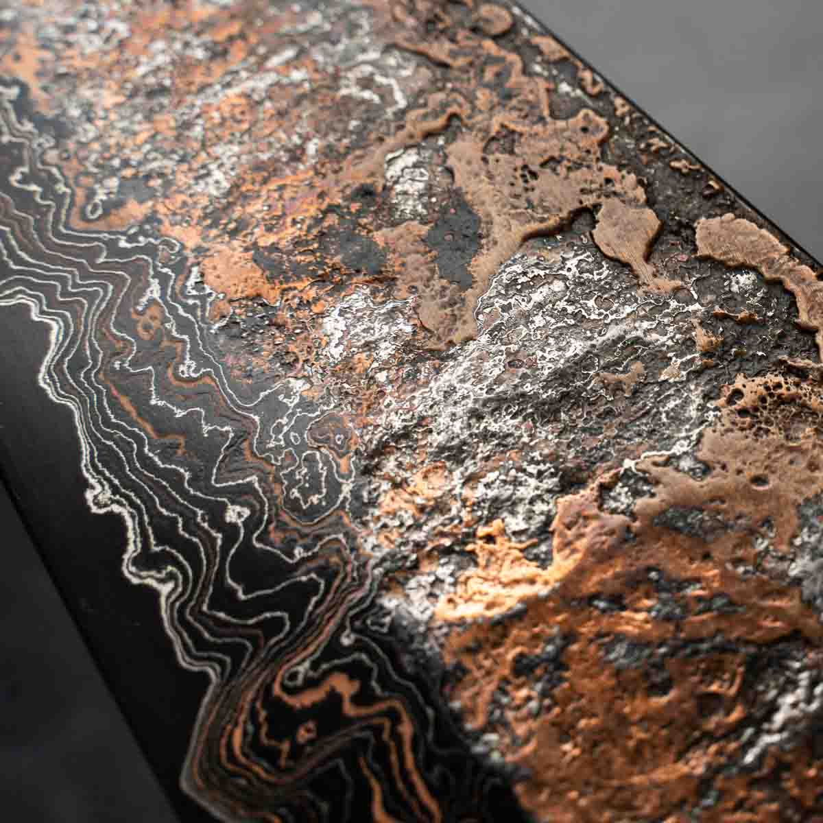 Leszek Sikon 100 Layer Copper Damascus Gyuto 240mm - Image 8