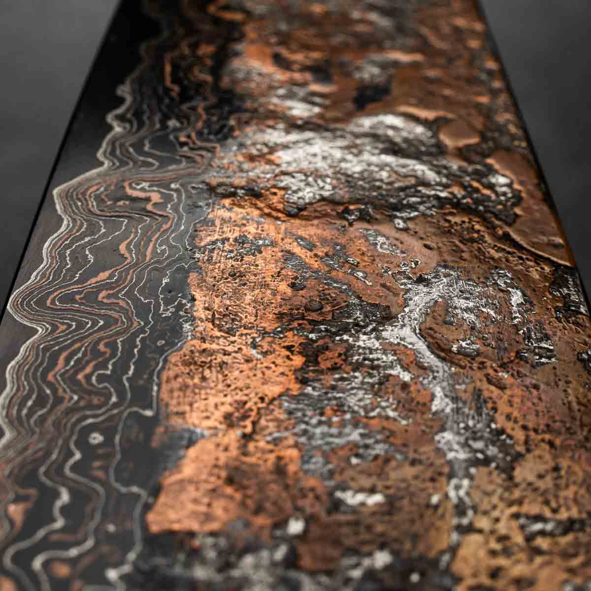 Leszek Sikon 100 Layer Copper Damascus Gyuto 240mm - Image 9