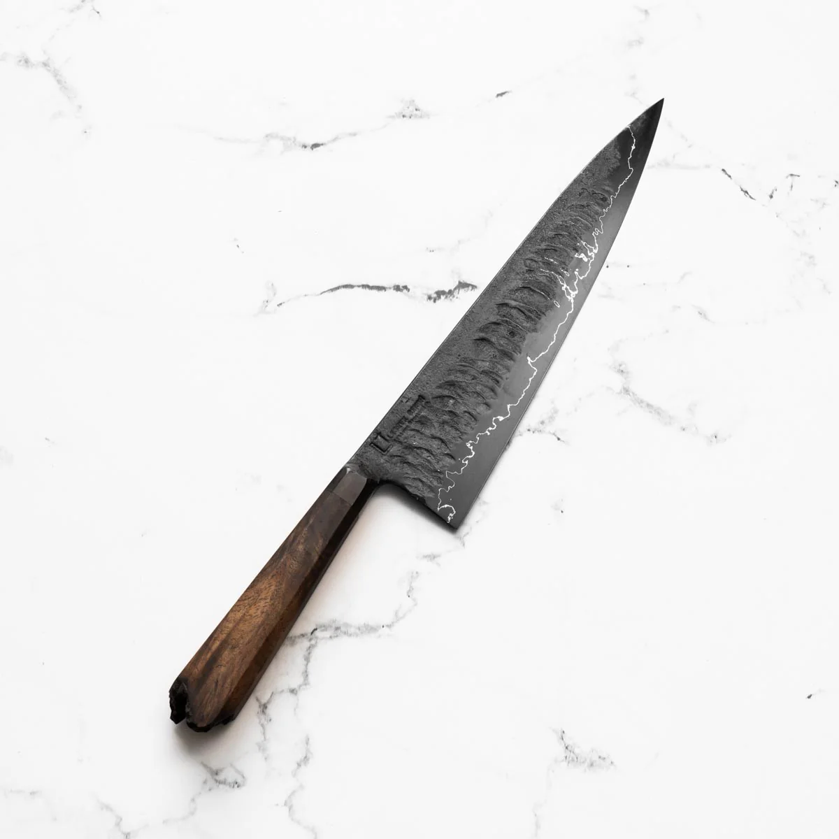 Leszek Sikon Hammer S Grind Gyuto - Burnt Walnut - Image 2