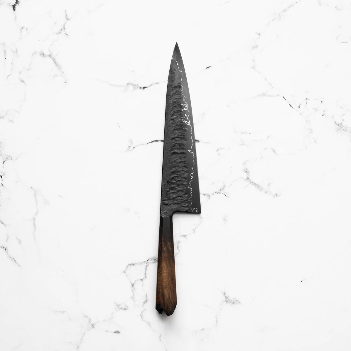 Leszek Sikon Hammer S Grind Gyuto - Burnt Walnut - Image 3