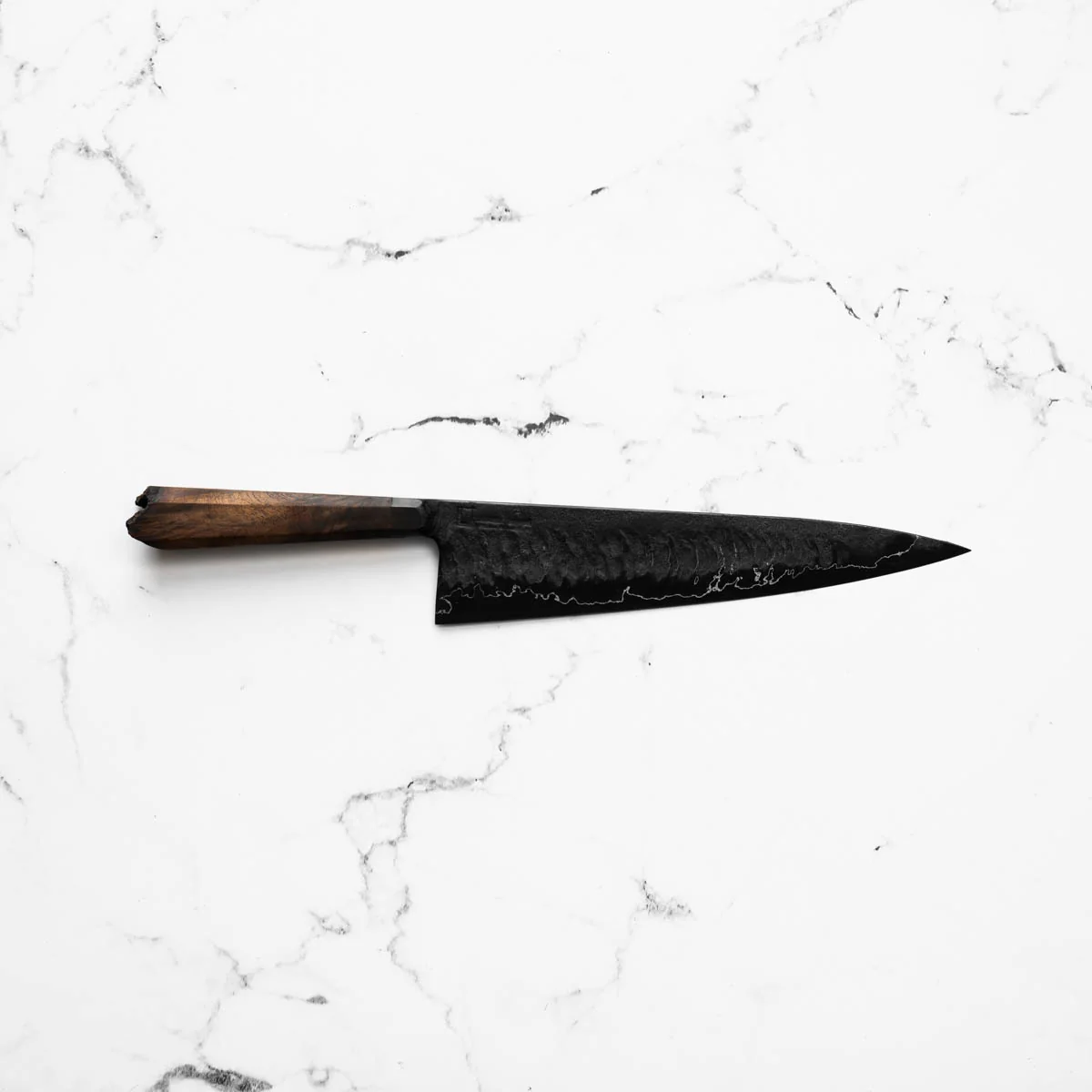 Leszek Sikon Hammer S Grind Gyuto - Burnt Walnut - Image 4