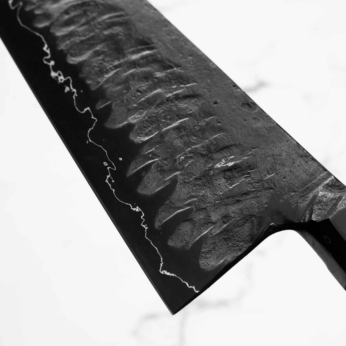 Leszek Sikon Hammer S Grind Gyuto - Burnt Walnut - Image 6