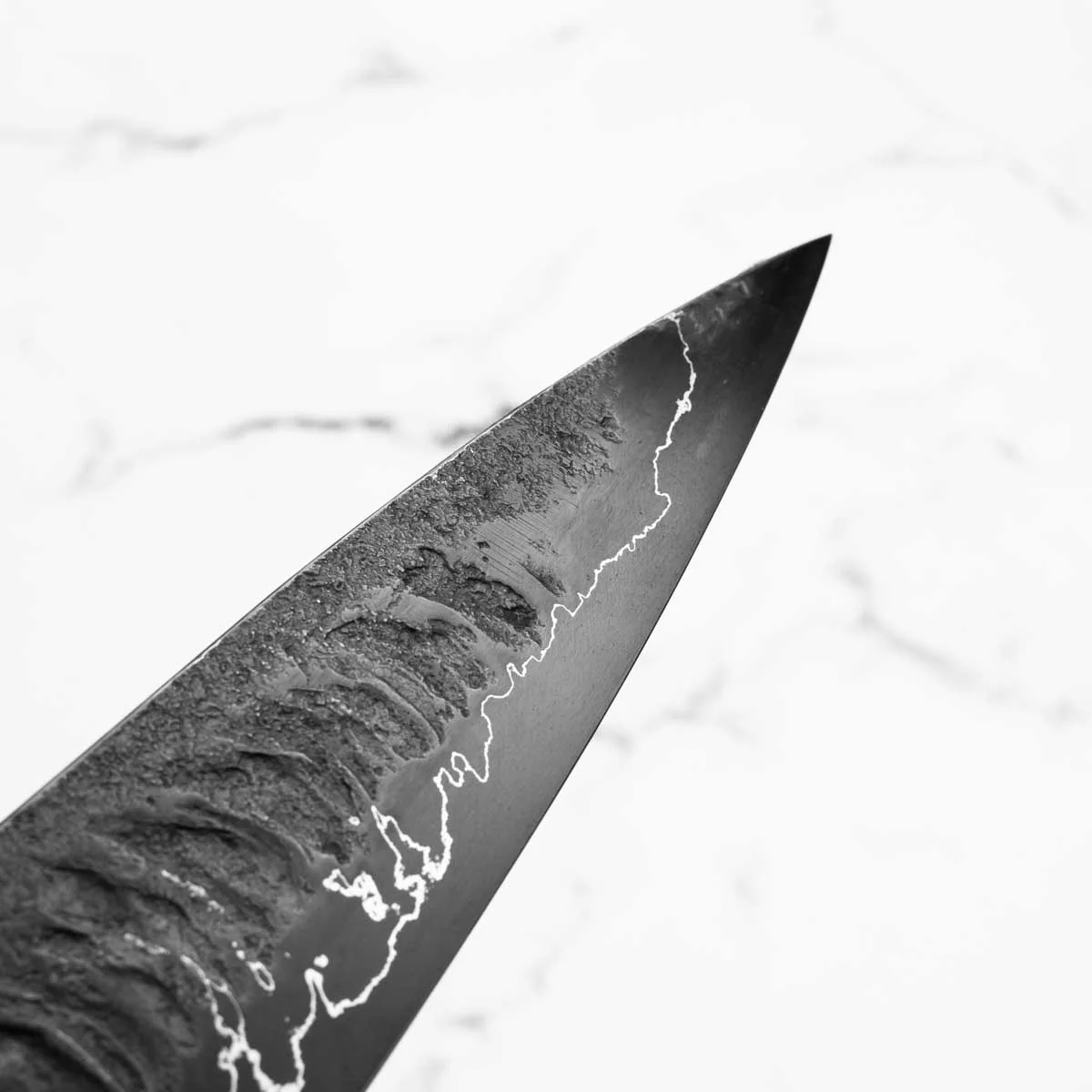 Leszek Sikon Hammer S Grind Gyuto - Burnt Walnut - Image 7