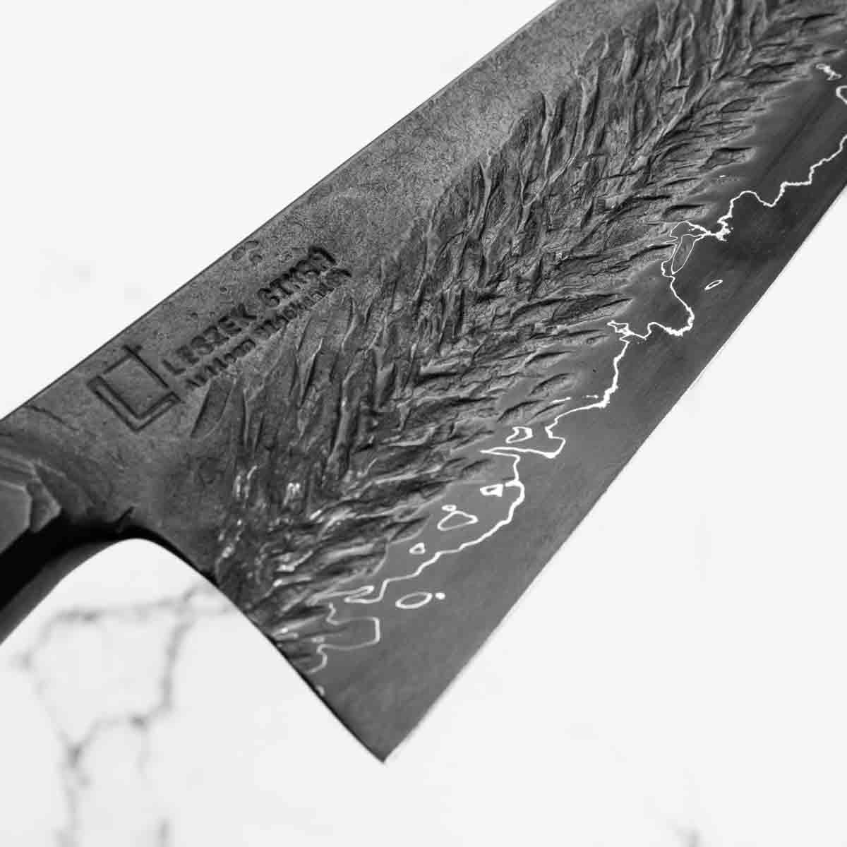 Leszek Sikon Hammer S Grind Gyuto- Spalted Maple - Image 5