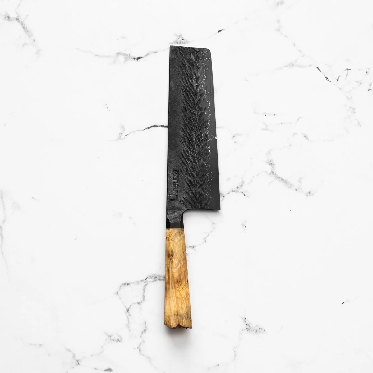 Leszek Sikon Hammer S Grind Nakiri 190mm - Live End Spalted Maple - Image 3