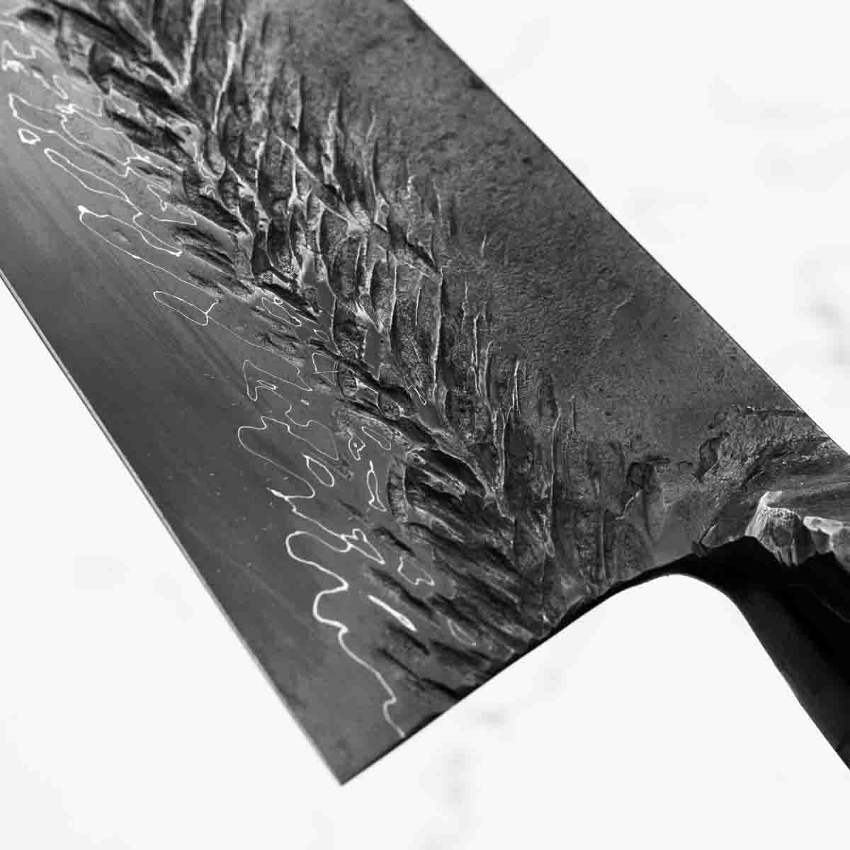 Leszek Sikon Hammer S Grind Nakiri 190mm - Live End Spalted Maple - Image 6