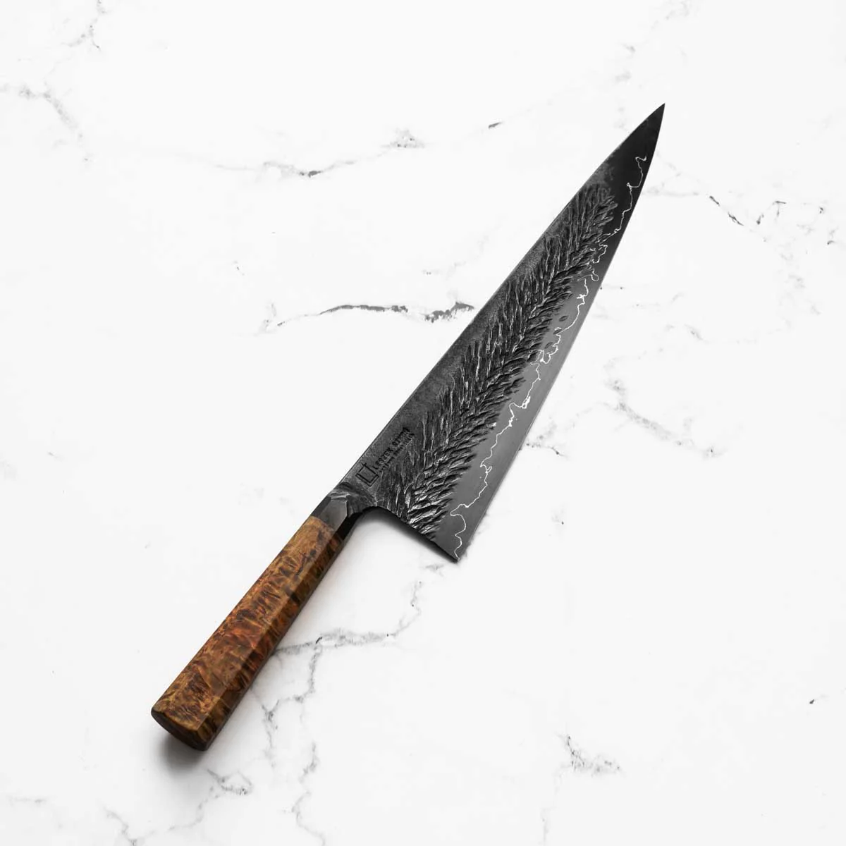 Leszek Sikon Hammer S Grind Gyuto - Dyed Maple - Image 2