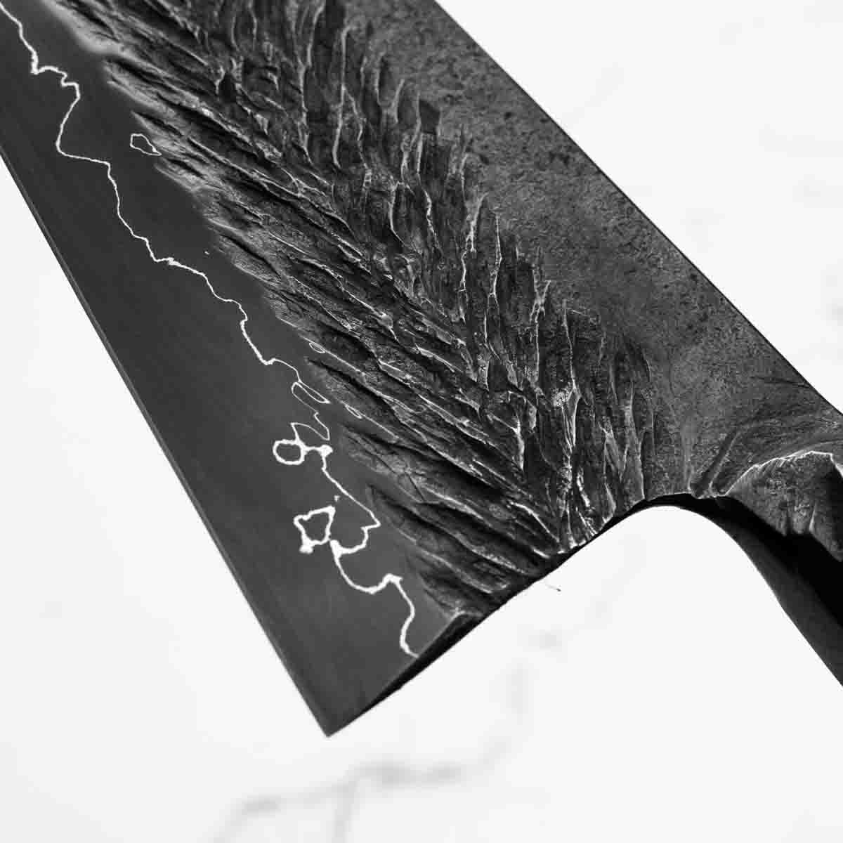 Leszek Sikon Hammer S Grind Gyuto - Dyed Maple - Image 4