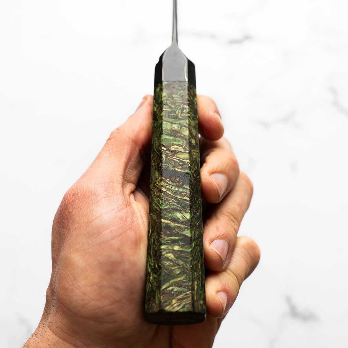 Leszek Sikoń San Mai Tallboy Nakiri 210 - Green Hemp - Image 7