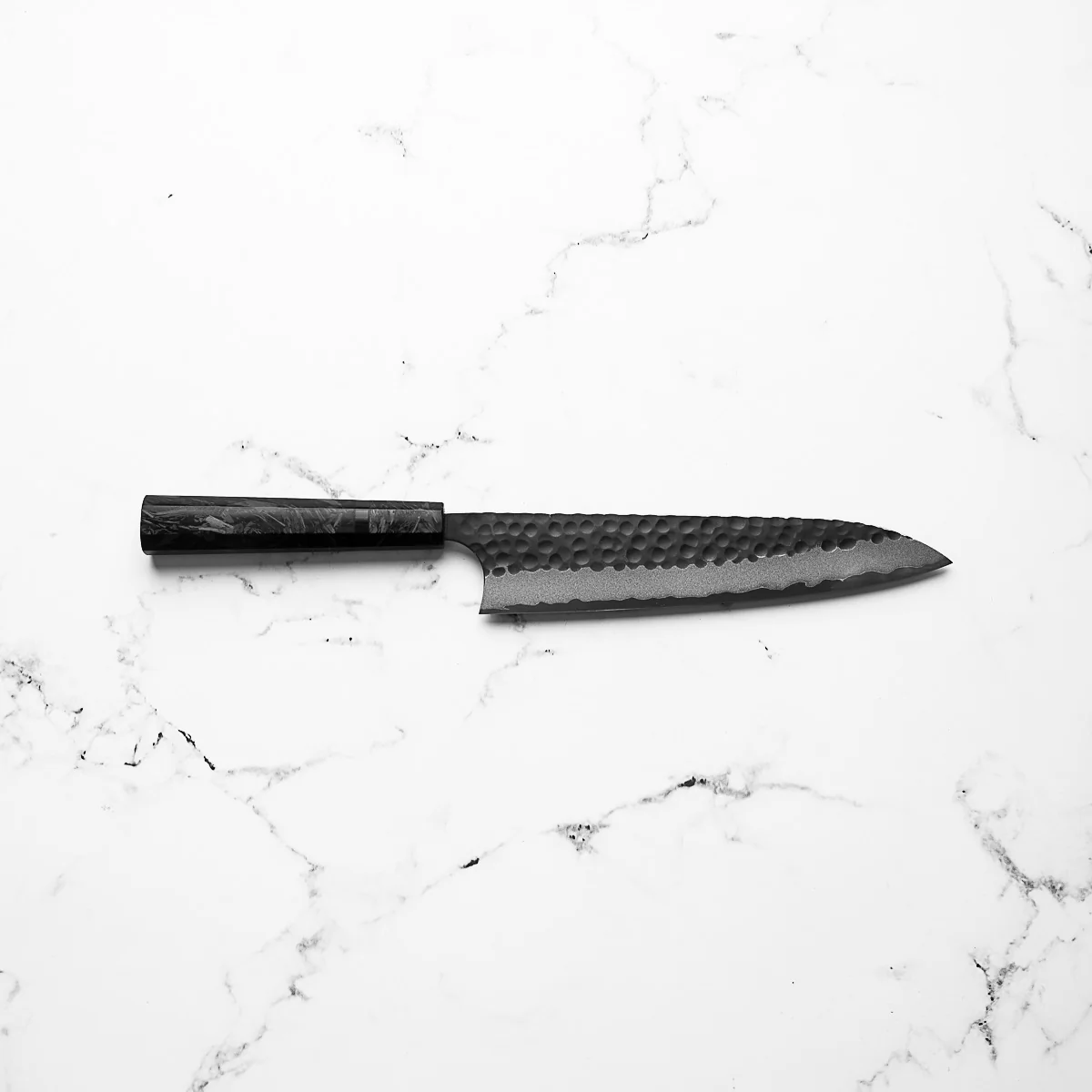 Masakage Koishi Gyuto 210mm - Dark Carbon Fibre - Image 4