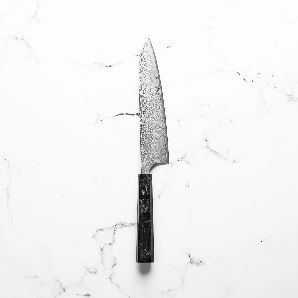 Masakage Kumo Gyuto 210mm - Dark Carbon Fibre - Image 3