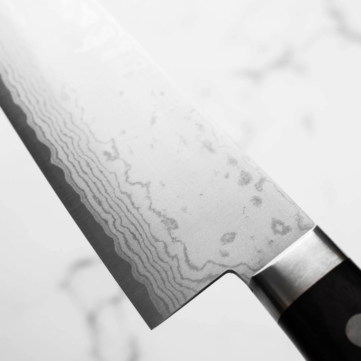 Masutani VG10 Damascus Gyuto 180mm - Black Western - Image 6