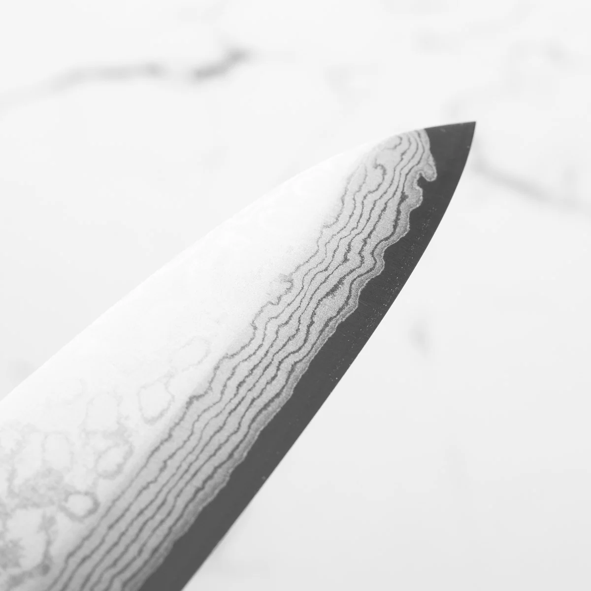 Masutani VG10 Damascus Gyuto 180mm - Black Western - Image 7