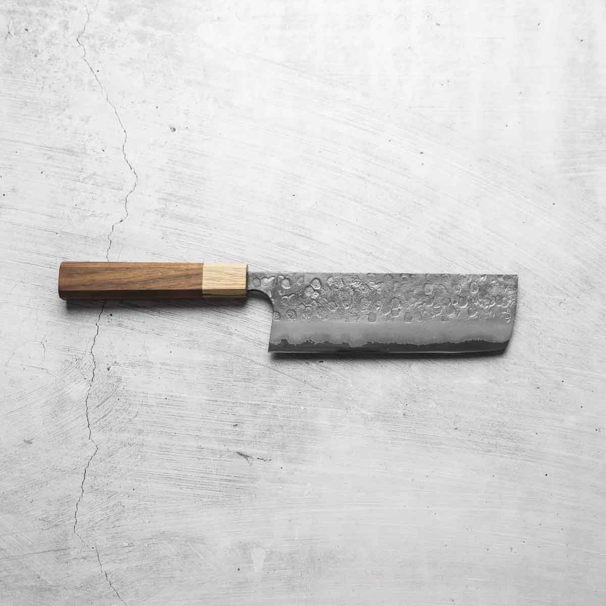 Matsubara Hamono Blue 2 Tsuchime Nakiri 165mm - Image 5