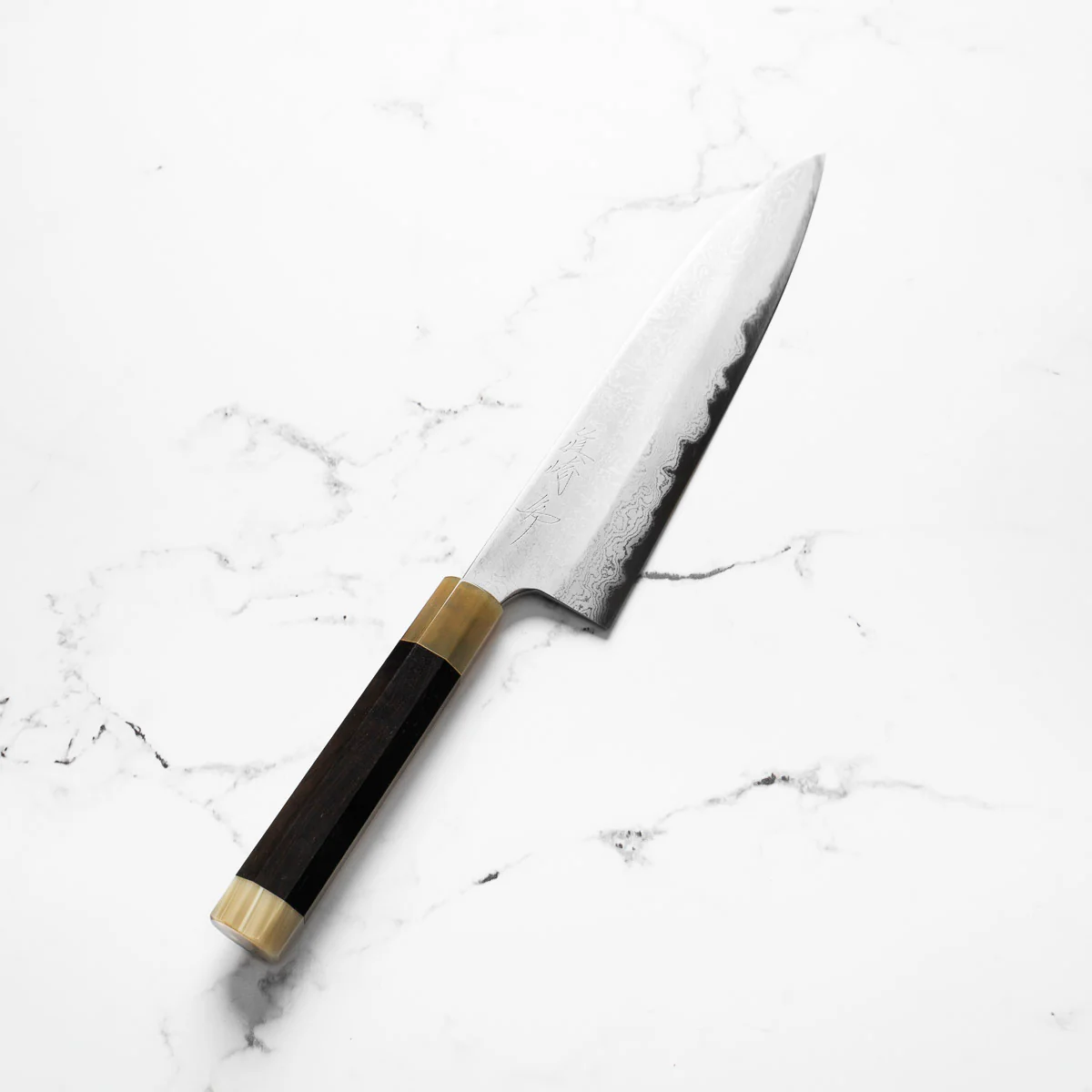 Mazaki Blue 2 Hon-Sanmai Damascus Gyuto 240mm - Image 8