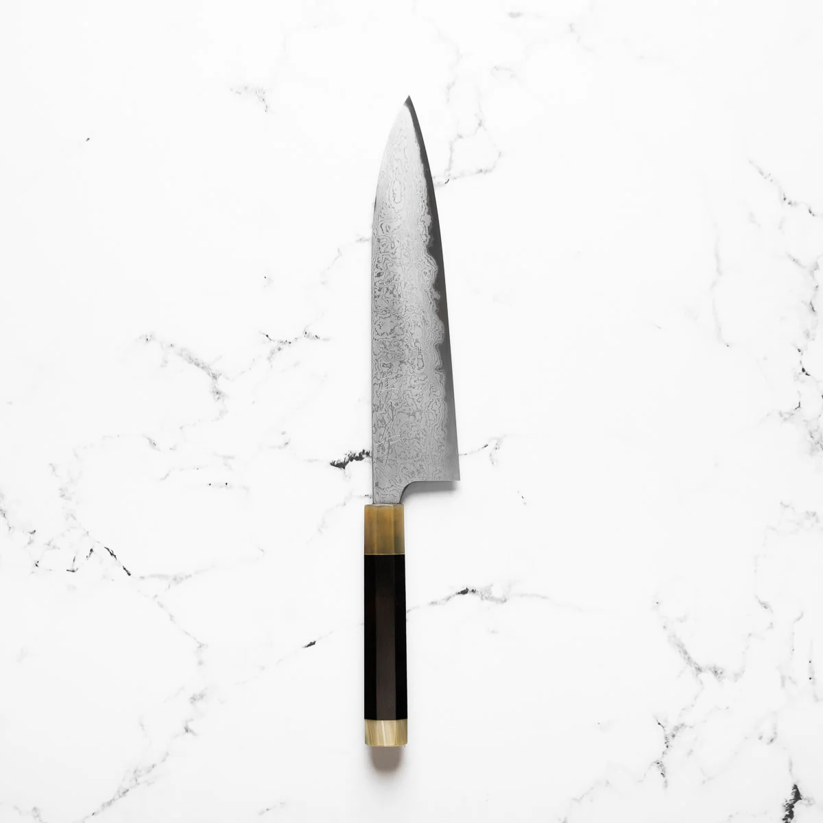 Mazaki Blue 2 Hon-Sanmai Damascus Gyuto 240mm - Image 9