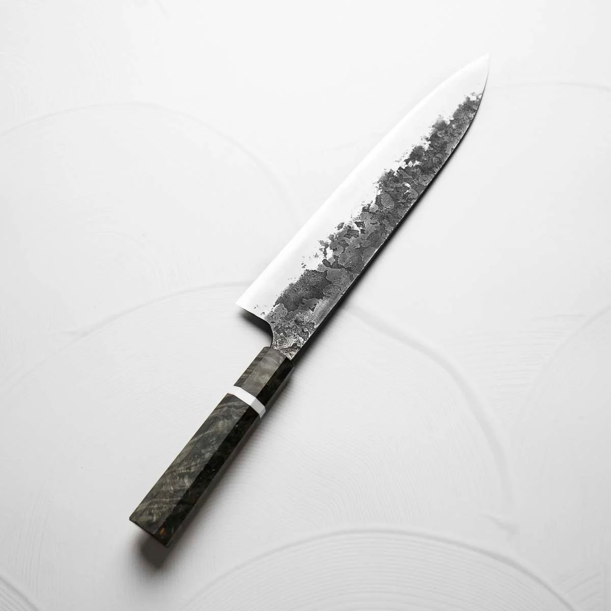 Mazaki White 2 Nashiji Gyuto 270mm - Maple - Image 7