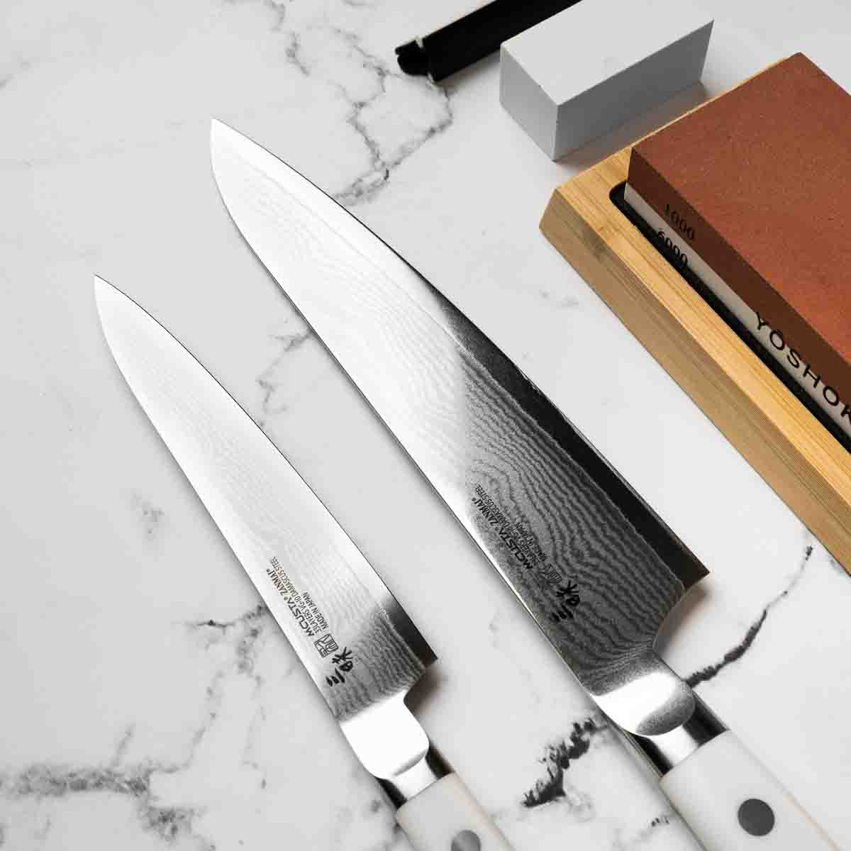 Mcusta Zanmai Corian Classic Damascus - 2 Knife Set - Image 2