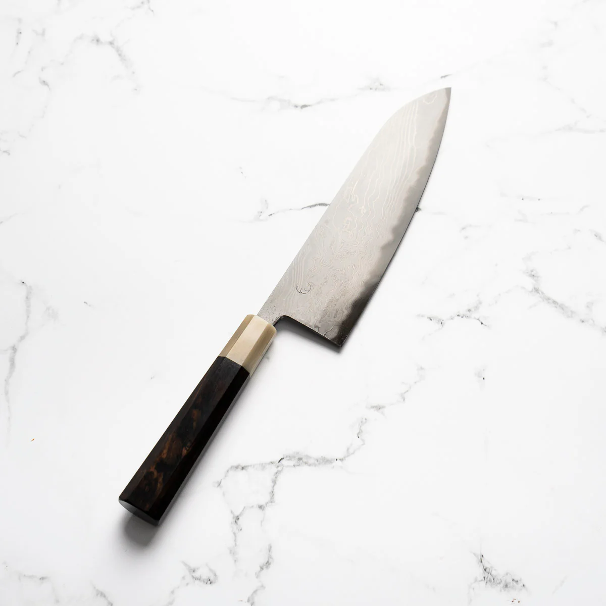 Miyazaki Kajiya Hineri Blue 2 Damascus Gyuto 210mm - Image 3