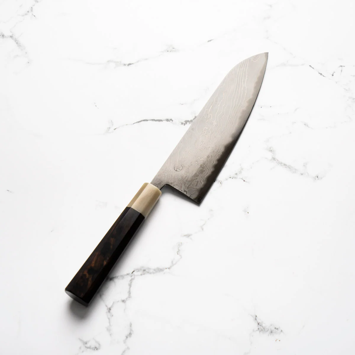 Miyazaki Kajiya Hineri Blue 2 Damascus Gyuto 210mm - Image 5