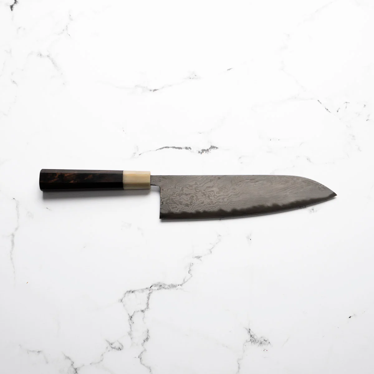 Miyazaki Kajiya Hineri Blue 2 Damascus Gyuto 210mm - Image 6