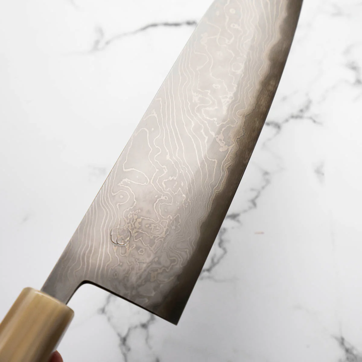 Miyazaki Hineri Blue 2 Damascus Gyuto 240mm - Image 10