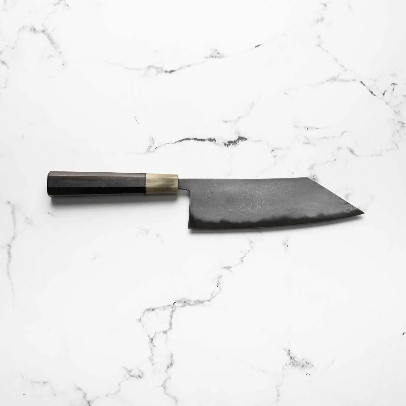 Miyazaki Hineri Blue 2 Damascus Tsubaki 180mm - Image 4