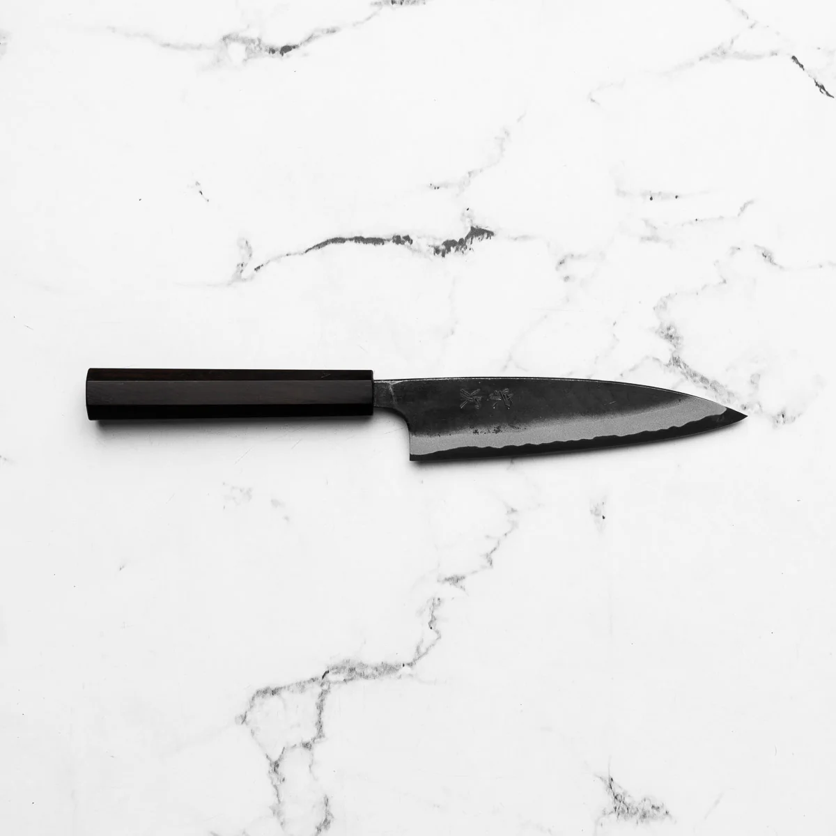 Morihei Munetsugu Blue 2 Kurouchi Petty 135mm - Image 4
