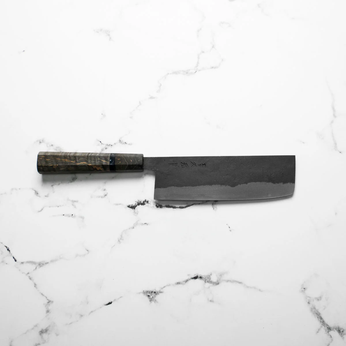 Morihei Hisamoto White 2 Kurouchi Nakiri 165mm - Dark Maple - Image 7