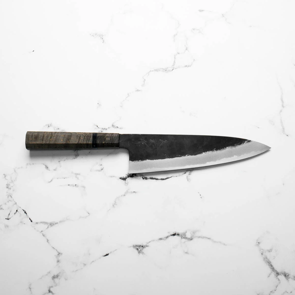 Morihei Hisamoto White 2 Kurouchi Extra Tall Gyuto 210mm - Dark Maple - Image 8