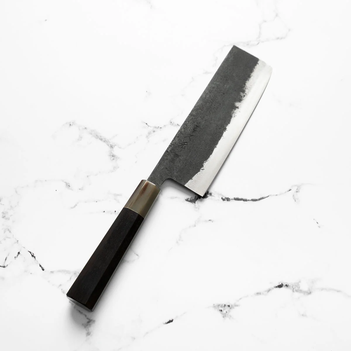 Morihei Hisamoto White 2 Kurouchi Nakiri 165mm - Ebony & Blonde - Image 2