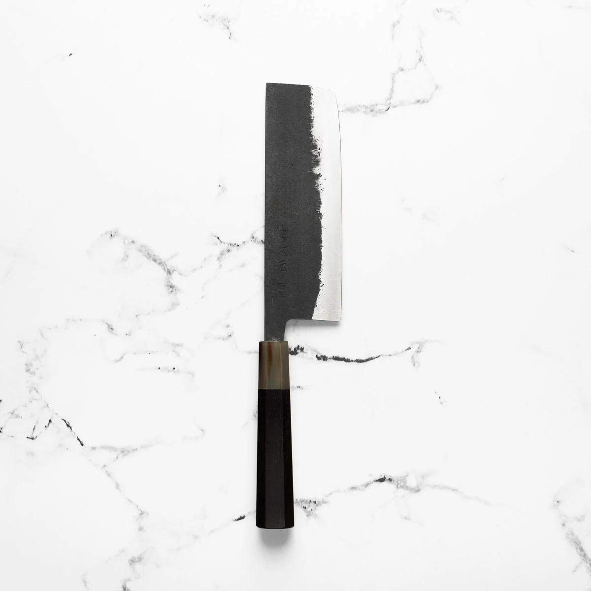 Morihei Hisamoto White 2 Kurouchi Nakiri 165mm - Ebony & Blonde - Image 3