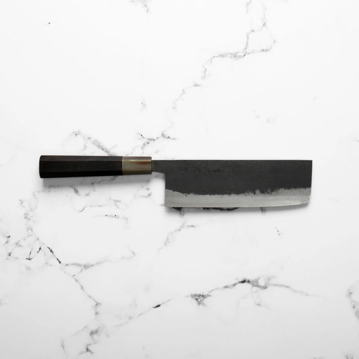 Morihei Hisamoto White 2 Kurouchi Nakiri 165mm - Ebony & Blonde - Image 4