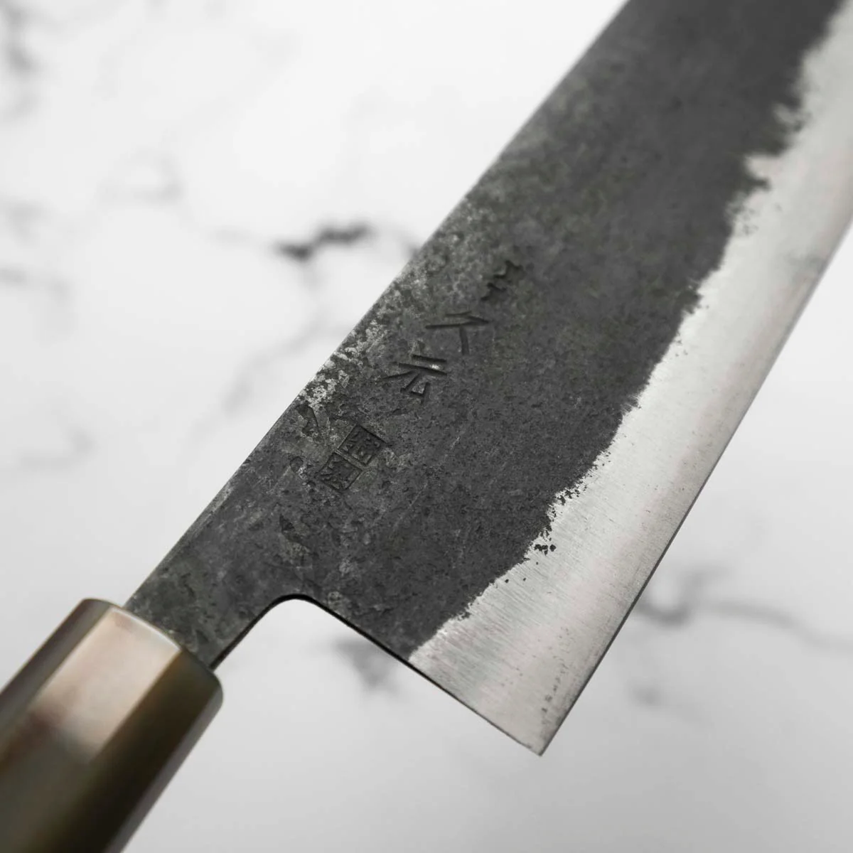 Morihei Hisamoto White 2 Kurouchi Nakiri 165mm - Ebony & Blonde - Image 5
