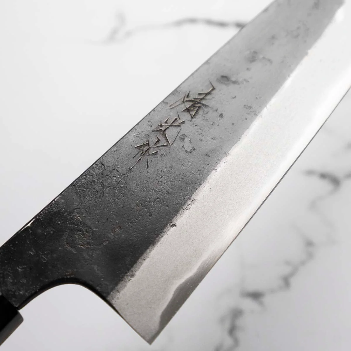 Morihei Kyomitsu Blue 2 Kurouchi Gyuto 240mm - Quince - Image 5