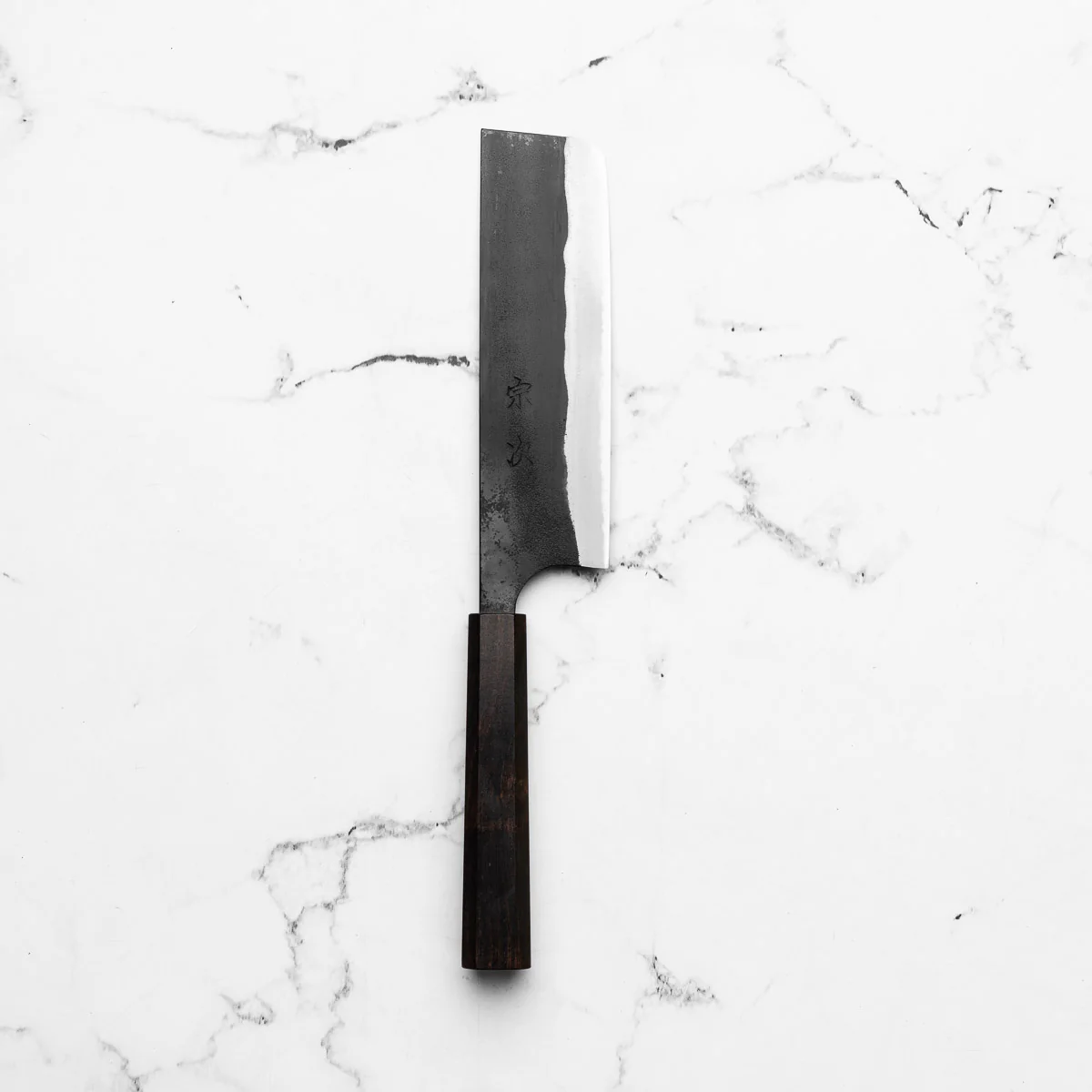 Morihei Munetsugu Blue 2 Kurouchi Nakiri 165mm - Image 3