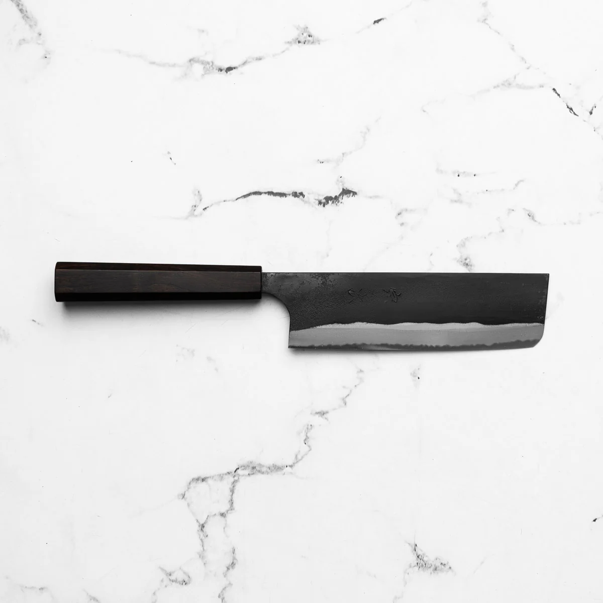Morihei Munetsugu Blue 2 Kurouchi Nakiri 165mm - Image 4