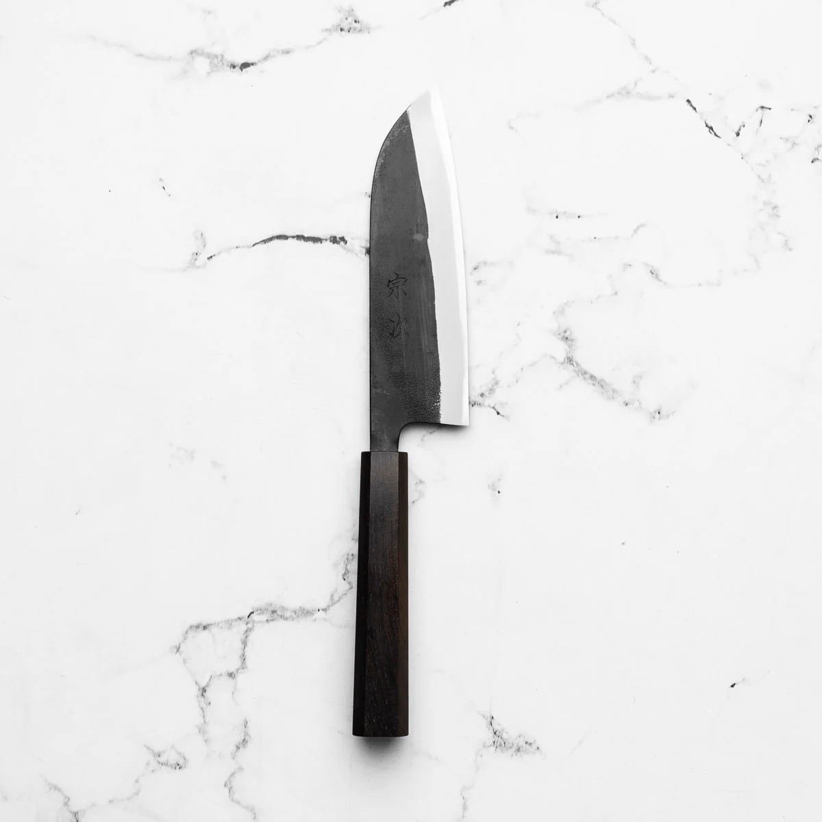 Morihei Munetsugu Blue 2 Kurouchi Santoku 165mm - Image 3