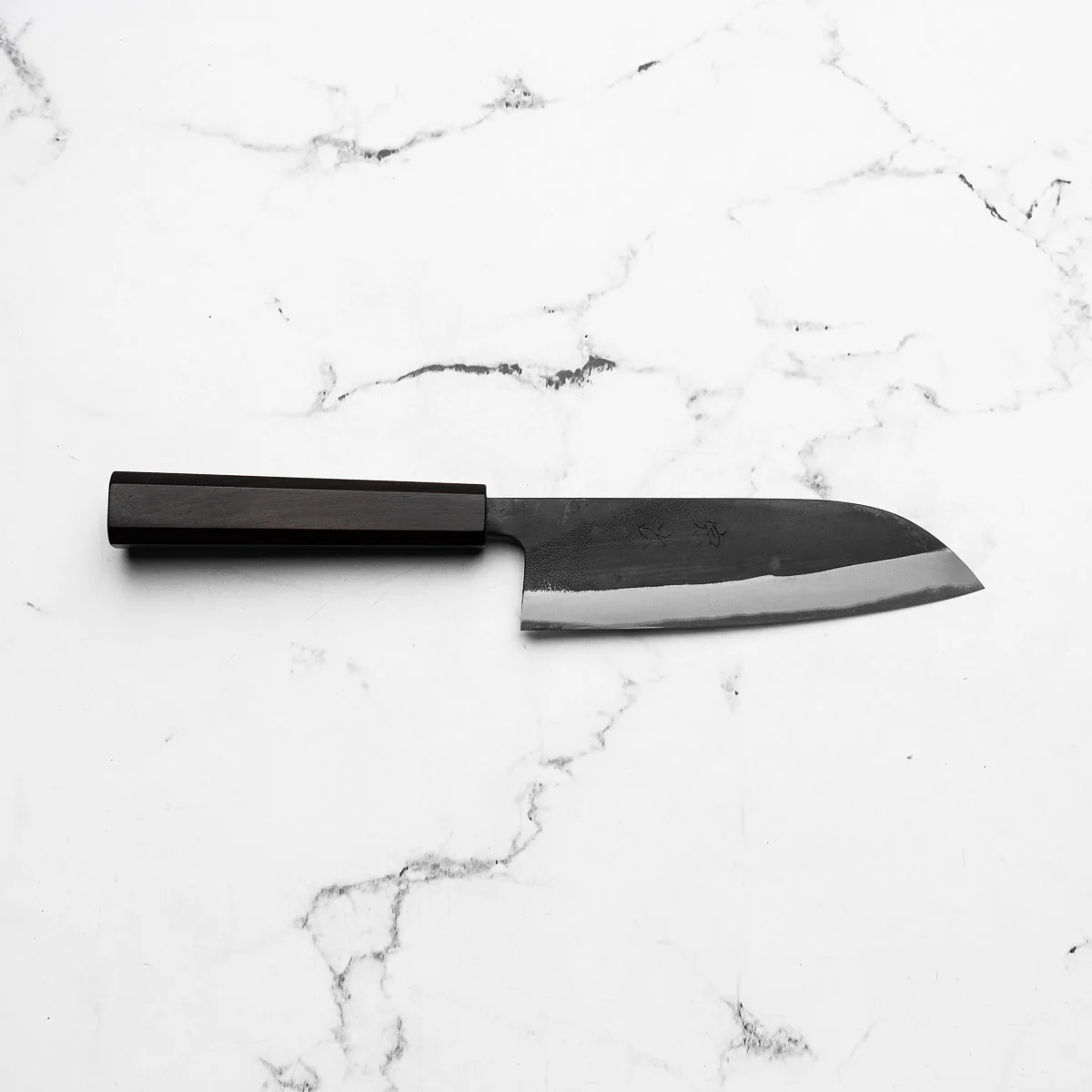 Morihei Munetsugu Blue 2 Kurouchi Santoku 165mm - Image 4
