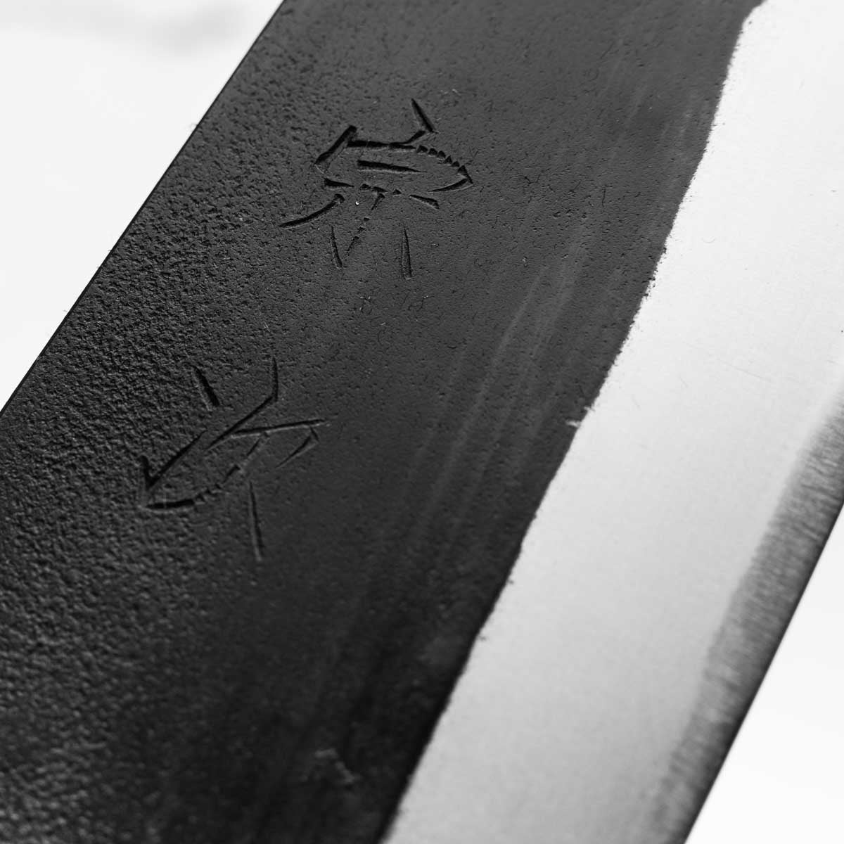 Morihei Munetsugu Blue 2 Kurouchi Santoku 165mm - Image 5