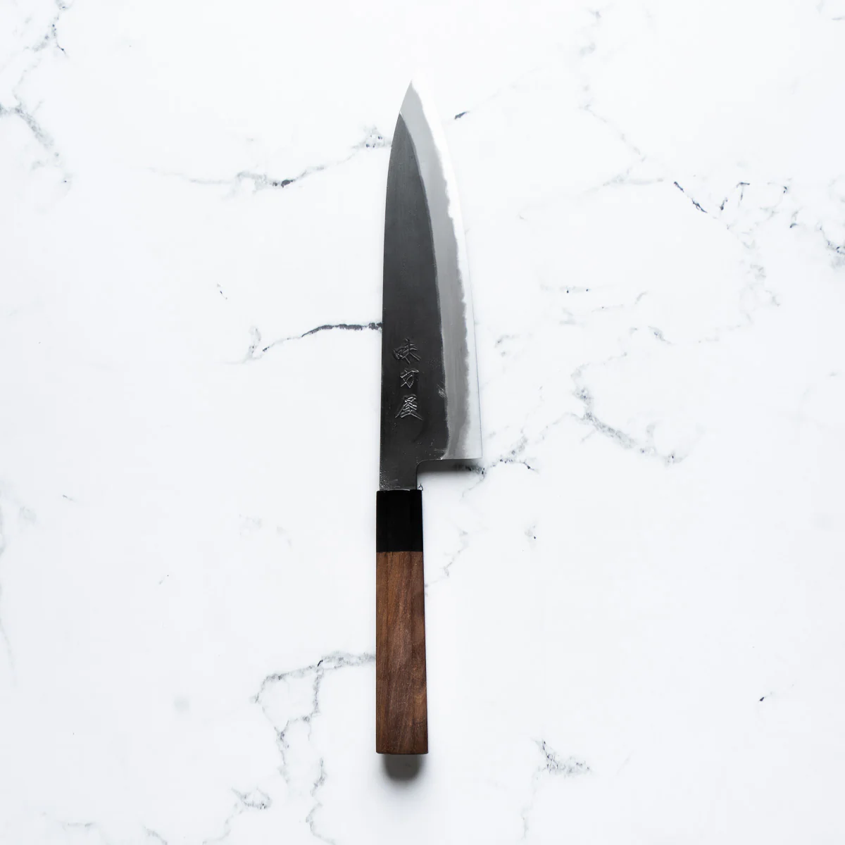 Mutsumi Hinoura Ajikataya White 2 Gyuto 210mm - Palo Santo & Black Horn - Image 3