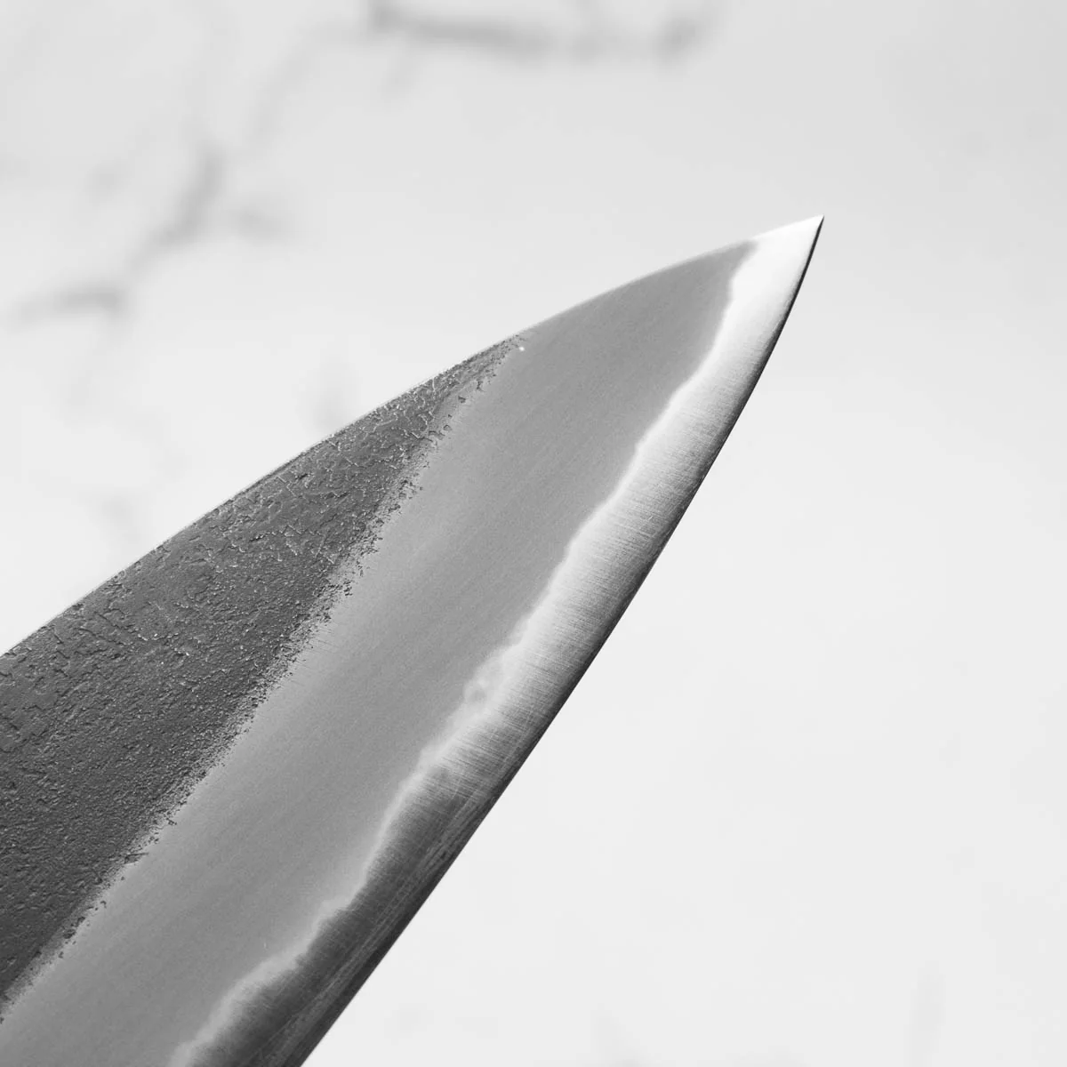 Mutsumi Hinoura Ajikataya White 2 Gyuto 210mm - Quince & Double Black Horn - Image 8